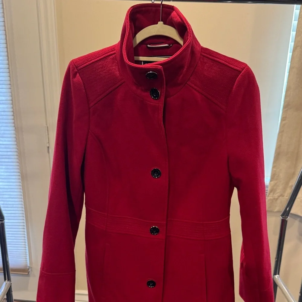 Tommy Hilfiger Red Trench Coat - Picture 4 of 8